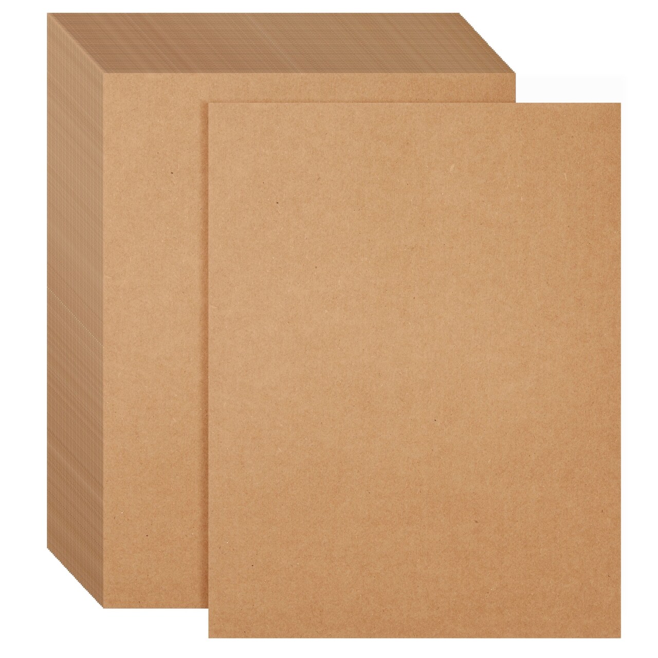 50 Sheets of Brown Kraft Paper or Wedding, Party Invitations, Announcements, Drawing, DIY Projects, Arts and Crafts, Scrapbooking, Letter Size, 176gsm (8.5 x 11 Inches)